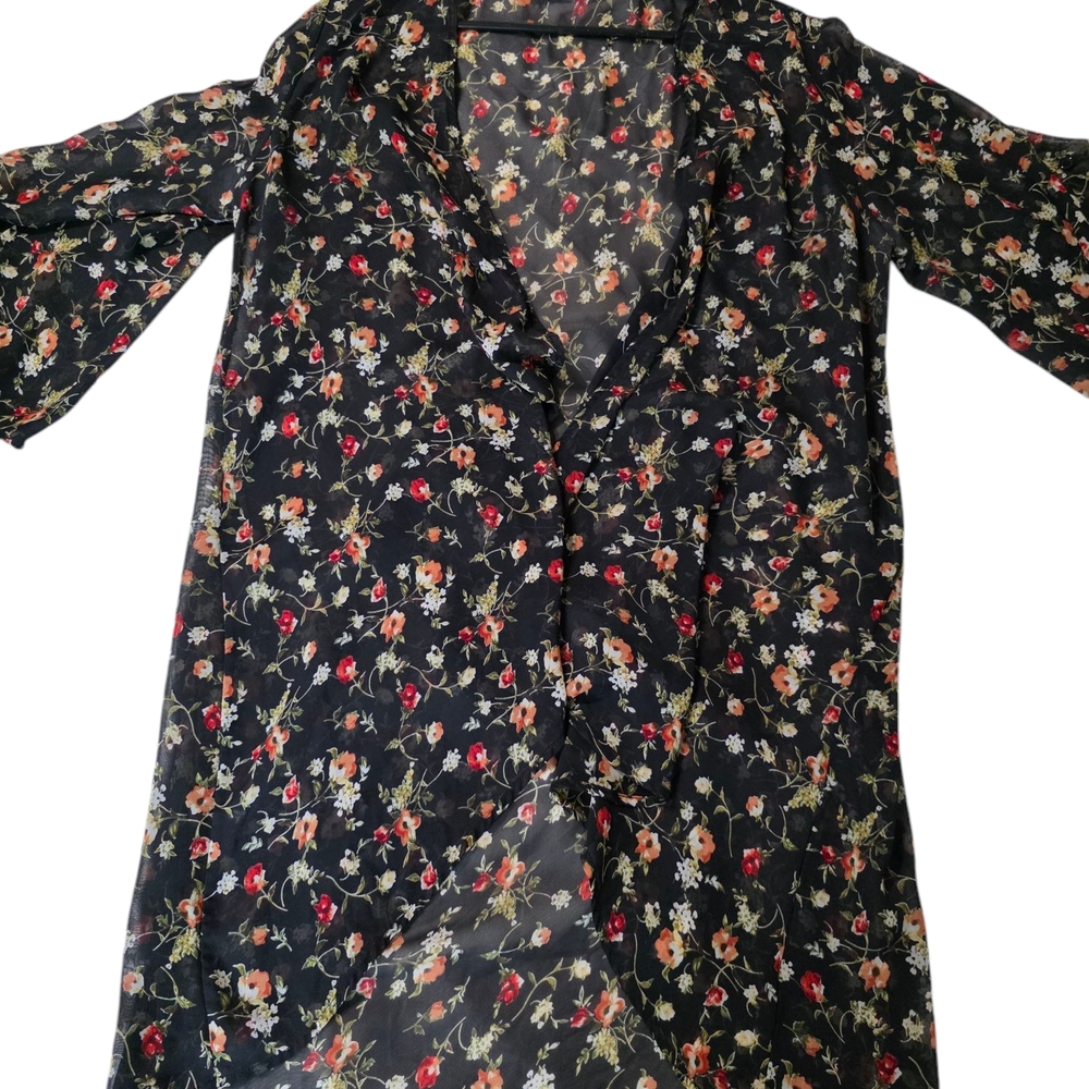 Bellatrix Pink and Orange Flutter Sleeve Blouse